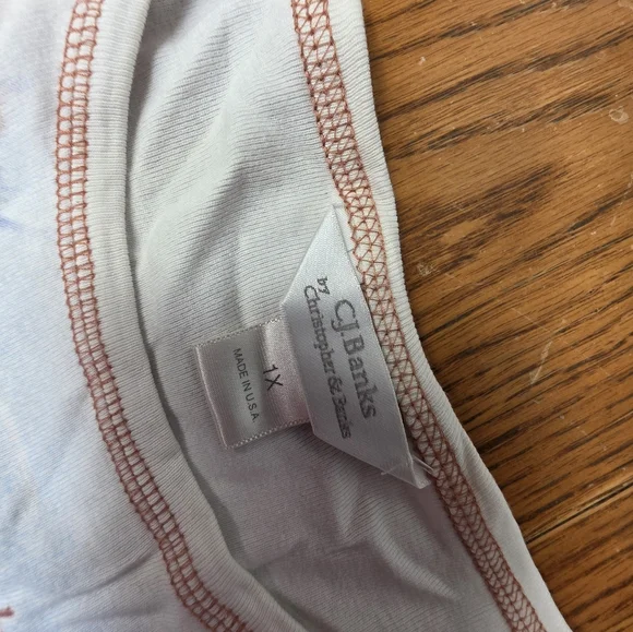 C J Banks 3/4 Sleeve Top Autumn Time Romance Plus Size 1X - Picture 6 of 10